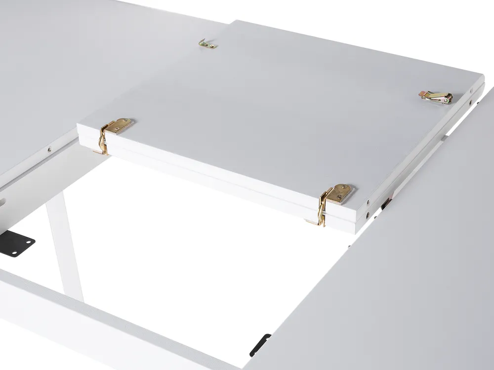 Ausziehbarer Esstisch SANFORD Weiß 120/160 cm 80 cm_675504