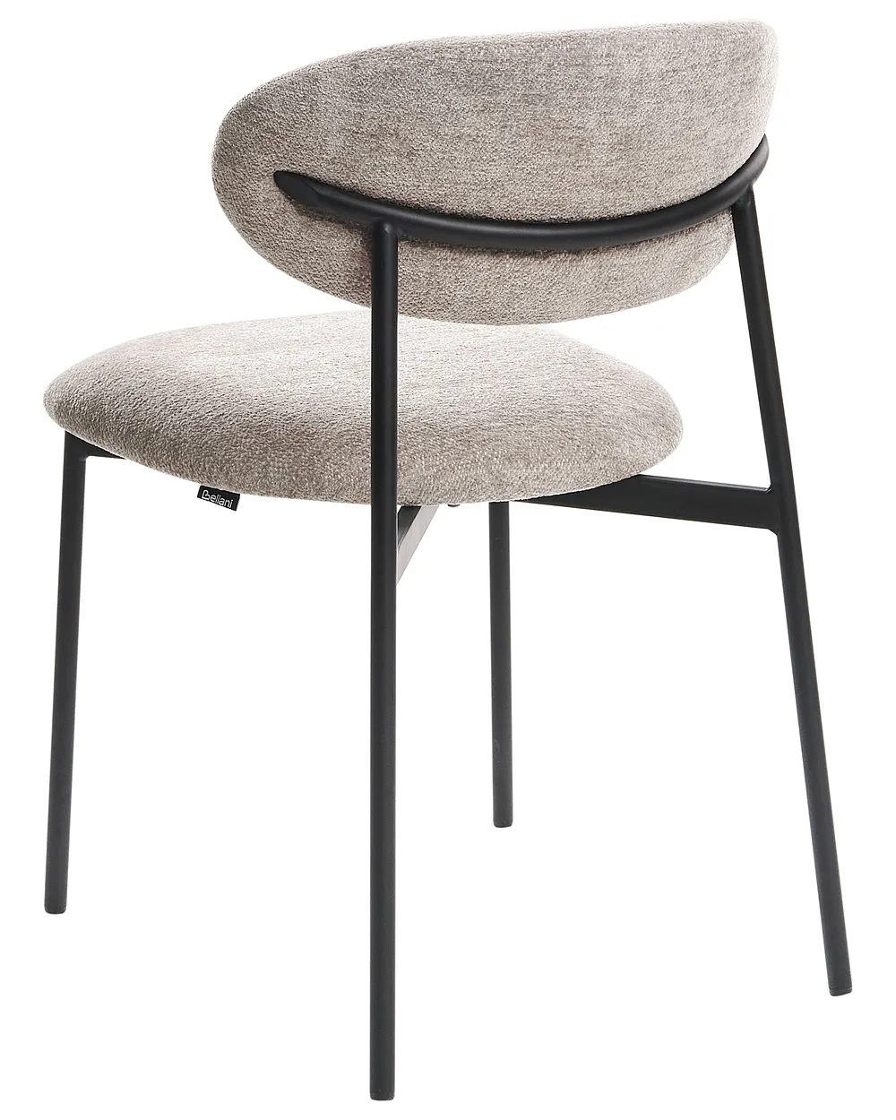 Set of 2 Dining Chairs COWLEY Chenille Taupe_1040063