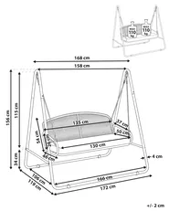 Hollywoodschaukel NORCIA Metall Braun_1078215