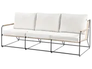 Gartensofa Set 5-Sitzer VENARIA mit Tischen Metall Beige / Schwarz_1053951