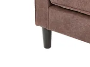 Sofa 3-Sitzer AVESTA mit Ottomane Stoff Braun_1082562