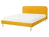 Bett mit Lattenrost Samtstoff FLAYAT 160 x 200 cm Gelb