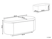 Polsterbank mit Stauraum HAYWARD Stoff 98 cm Goldbraun_1057882
