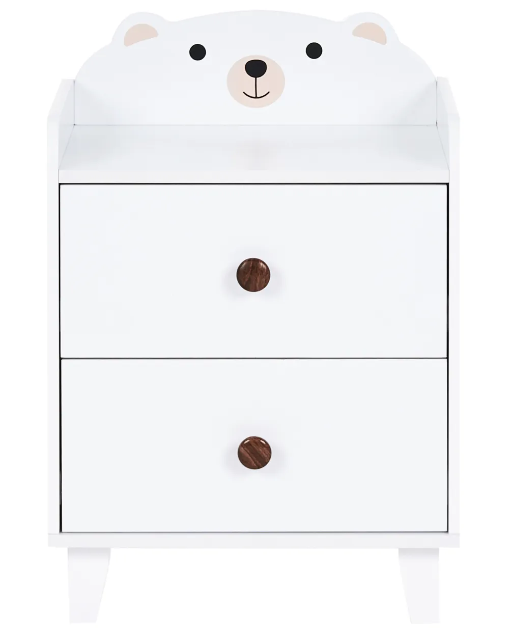 2 Drawer Bedside Table MIMILI 56 cm White_1115512
