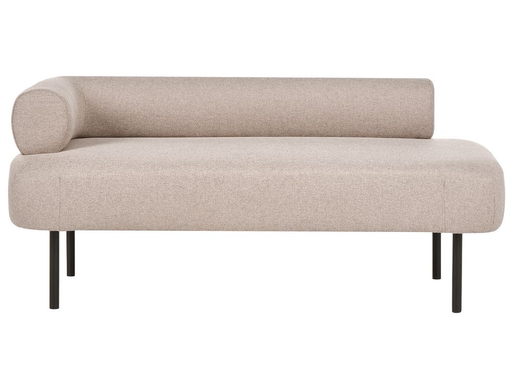 Linksseitige Chaiselongue MIRMANDE Stoff Hellbraun