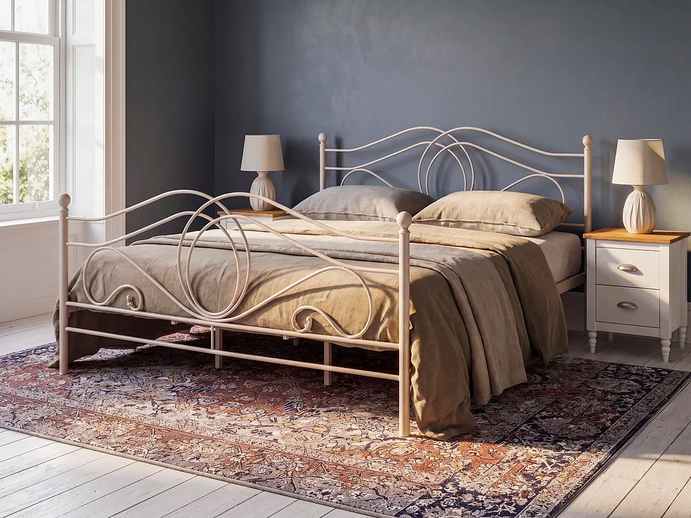 Bed metaal zwart in diverse formaten LYRA