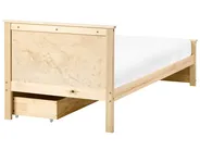 Bett mit 2 Schubladen DAUPHIN Kiefernholz Hellbraun 90 x 200 cm_1059764