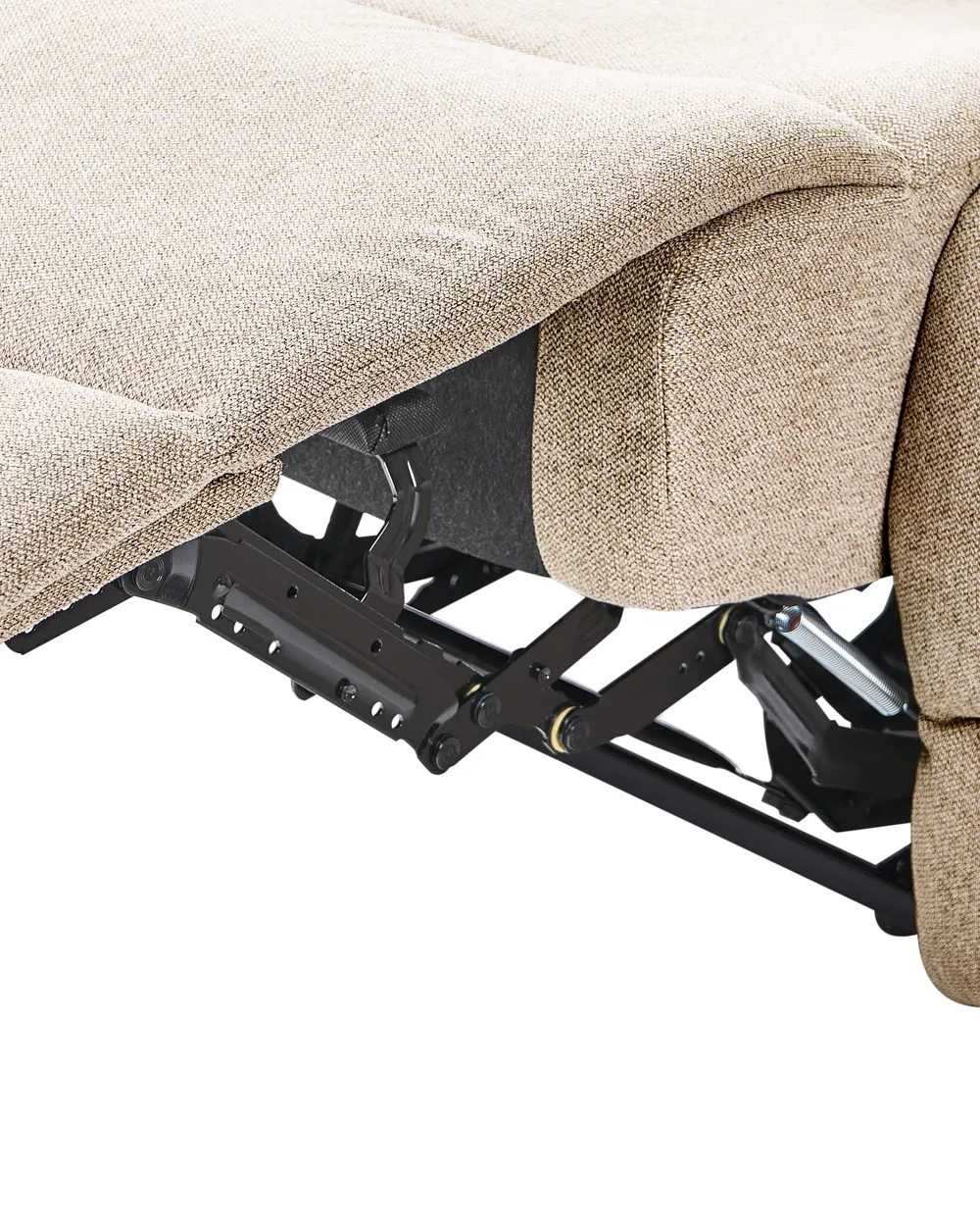 Recliner Chair BERGEN with Footrest Fabric Beige_1064849