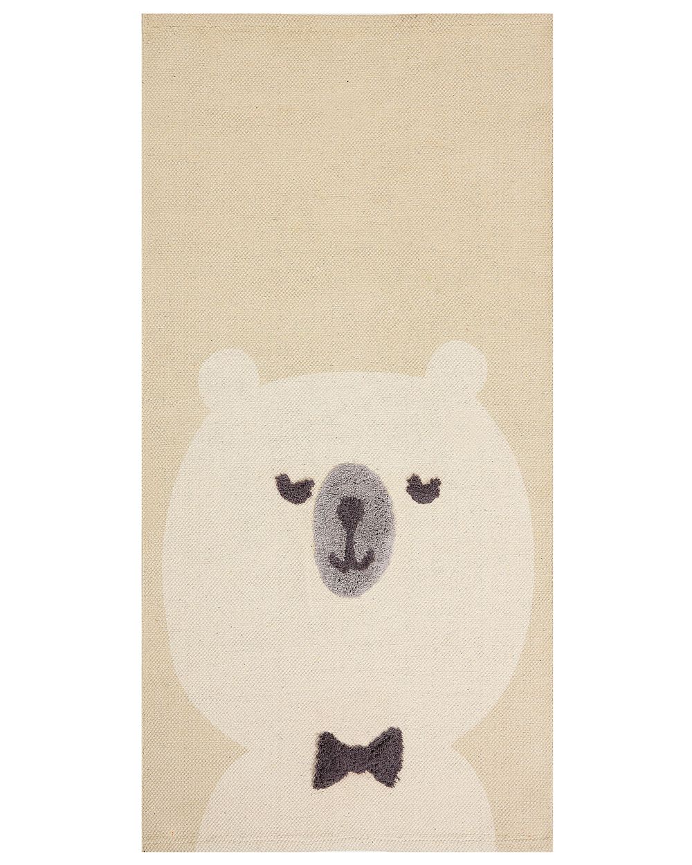 Kids Rug SIMAU Beige 80 x 150 cm Cotton