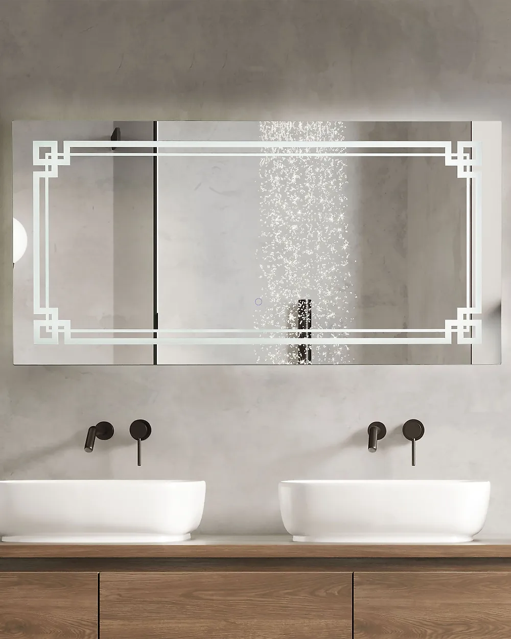 LED Bathroom Mirror AVRANCHES 120 cm 60 cm Silver_1179938