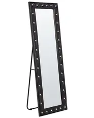 Standing Mirror ANSOUIS 150 cm Faux Leather Black_1006444