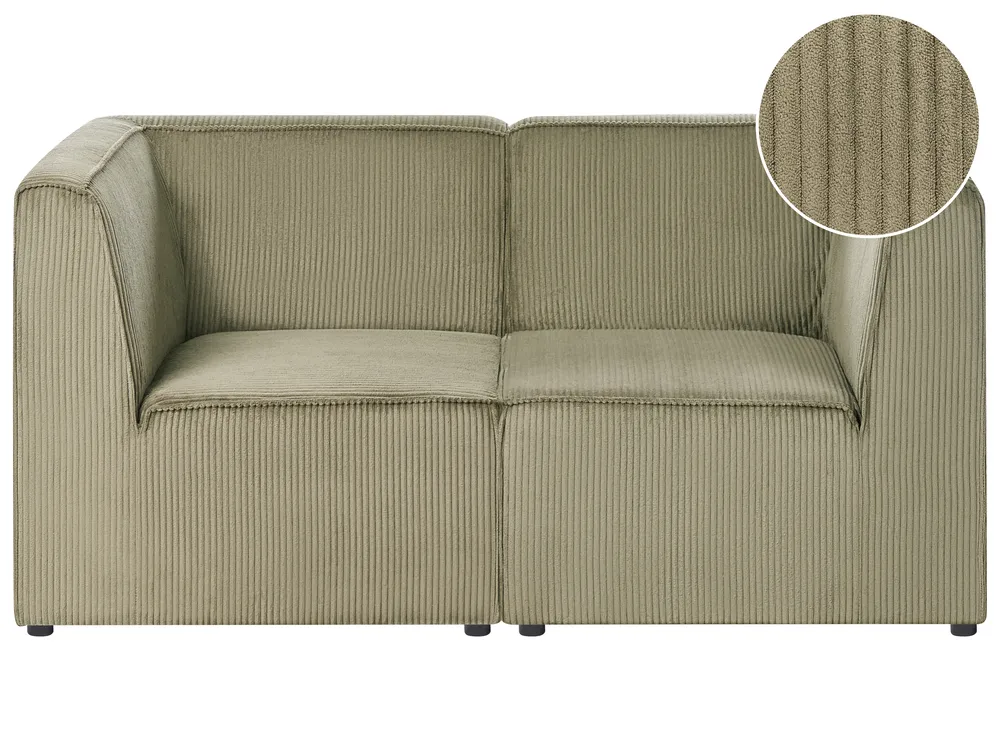 Modulsofa 2-Sitzer LEMVIG Cord Grün