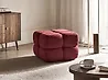 Pouf CALIENTE Bouclé Dunkelrot