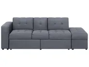 Schlafsofa 3-Sitzer FALSTER mit Stauraum Stoff Dunkelgrau_751411