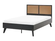 Bett mit Lattenrost Polyrattan MONPAZIER 120 x 200 cm Schwarz_1037761
