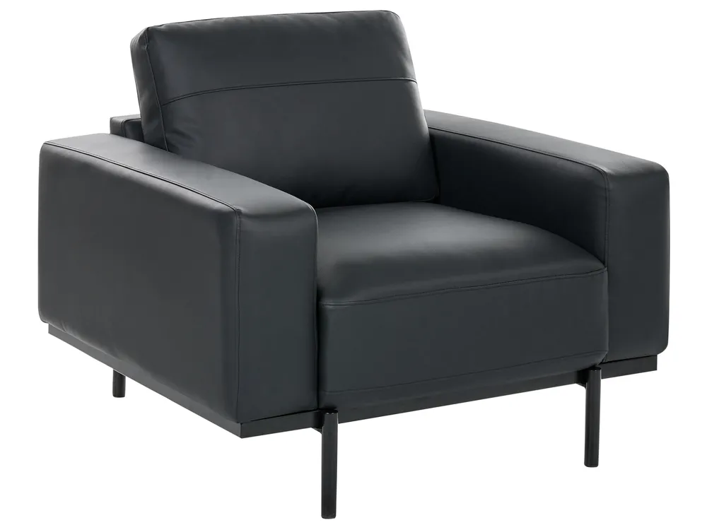 Sofa Set 6-Sitzer SOVIK Kunstleder Schwarz_1041378