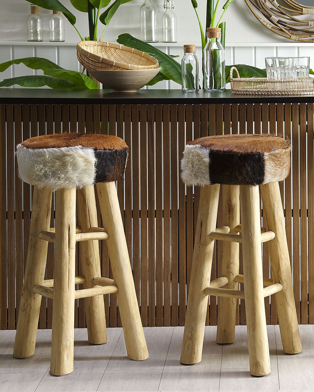 Barhocker WALTON Echtleder Braun