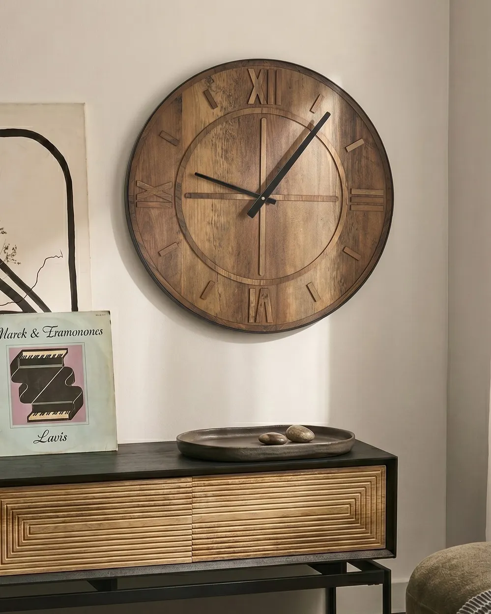 Wandklok SAULGES 60 cm Bruin