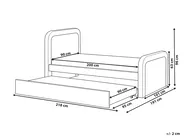 Trundle Bed Boucle RAYSSAC 90 x 200 cm (EU Single) Light Beige_1081088
