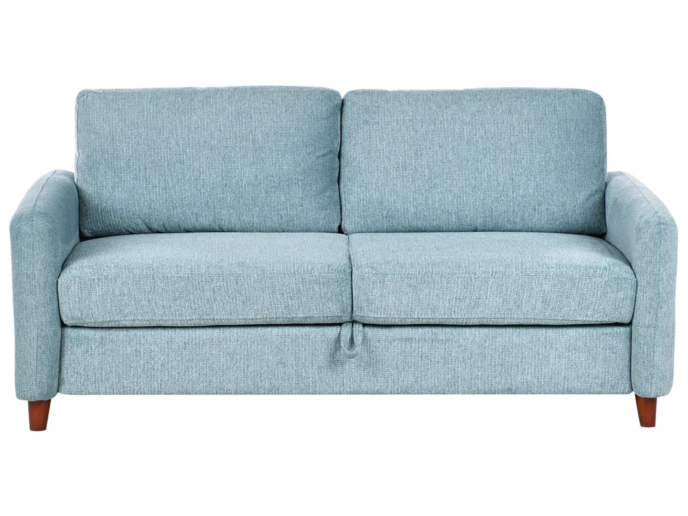 Sofa 3-Sitzer MARE mit Stauraum Stoff Hellblau