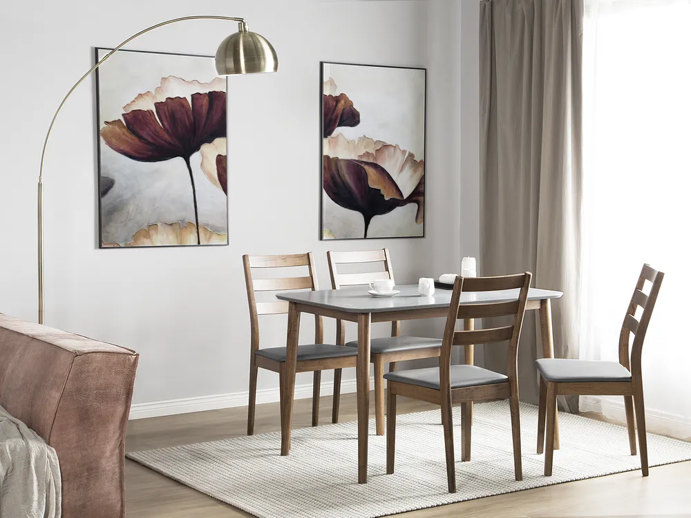 Esstisch MODESTO Grau 120 cm 80 cm Holz