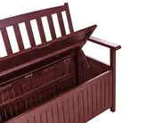 Gartenbank mit Auflage SOVANA 120 cm mit Stauraum Akazienholz Rot_884001