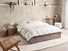 Bett mit Stauraum ohne Kopfteil DINAN Bouclé Taupe 160 x 200 cm