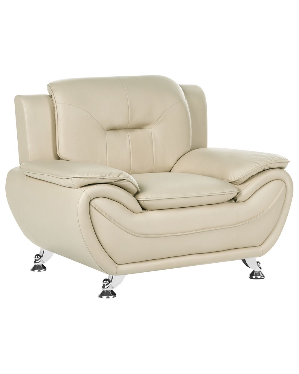 Fauteuil LEIRA Cuir PU Beige