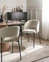 Esszimmerstuhl 2er Set PENNY Stoff Hellbeige