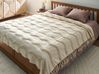 Kuscheldecke KHARI Baumwolle 200 x 200 cm Hellbeige