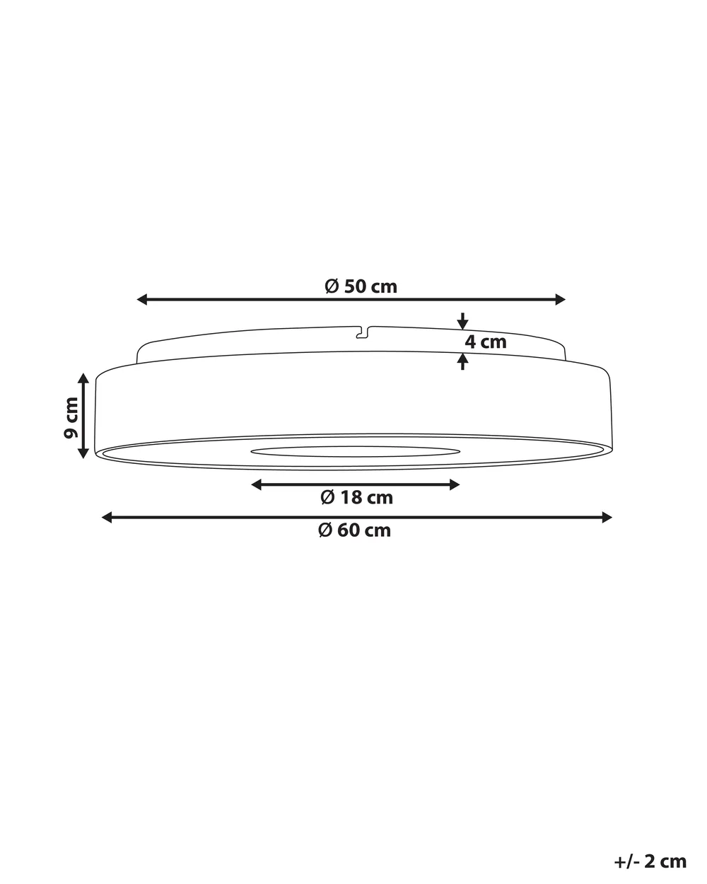 LED Deckenlampe BRAGOTO mit Fernbedienung mit Dimmer Metall Hellbraun_919200