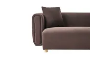 Sofa 2-Sitzer LILLEROD Stoff Dunkelbraun_1025317