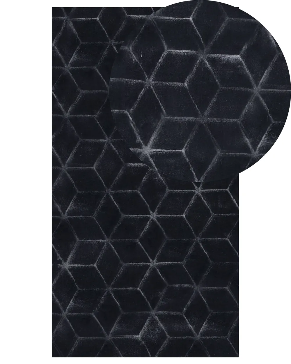 Kunstfellteppich THATTA Schwarz 80 x 150 cm
