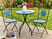 Bistro Set klappbar CIGLIANO Metall Schwarz_930747