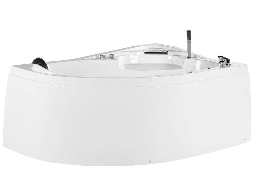 Whirlwanne Eckmodell mit LED NEIVA 150 x 100 cm Weiß linksseitig_796373