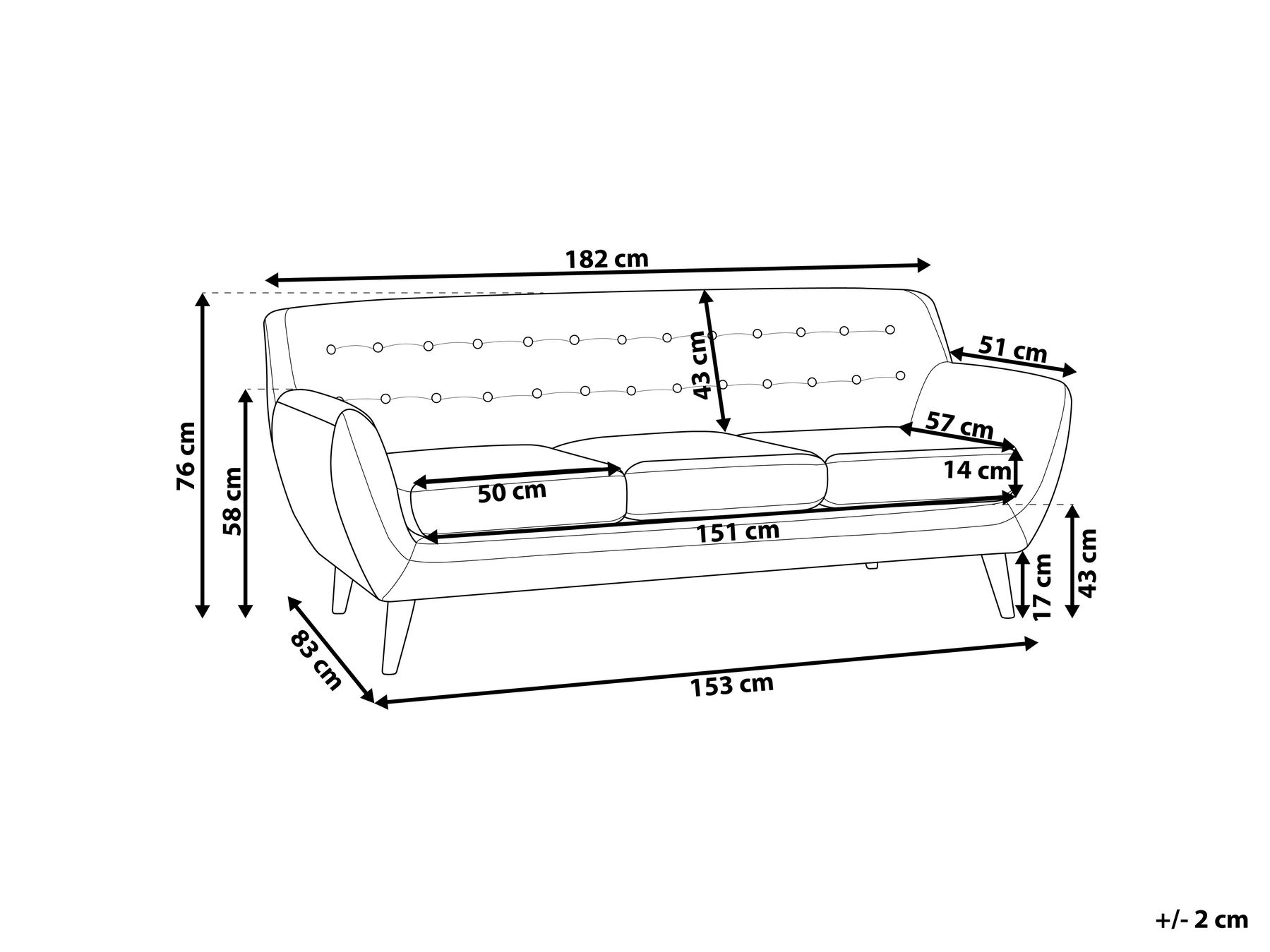 Sofa 3-Sitzer MOTALA Stoff Hellbeige_929509