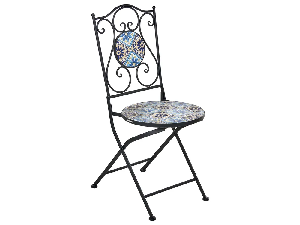 Bistro Set klappbar AGGIUS Metall Schwarz_1021707