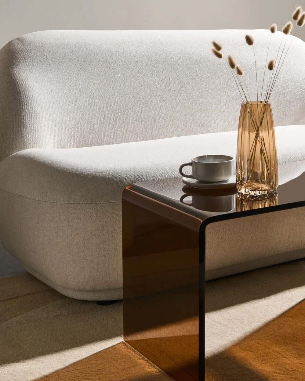 Sofa 2 Seater LOVBERG Fabric Off-White_1043198