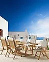 Set of 6 Garden Chairs with Cushions JAVA Acacia Wood Taupe