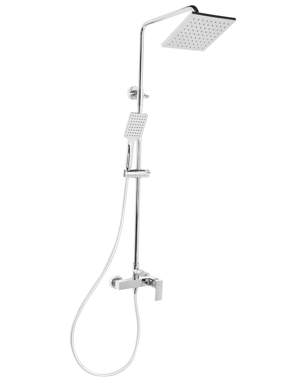 Duschsystem mit Mischbatterie und Regenbrause CATAGENA Silber