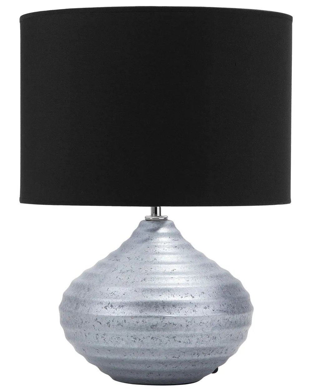 Tischlampe KUBAN Keramik Silber