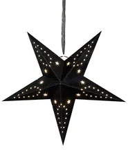 Wanddekoration 2er Set LED MOTTI 60 cm Stern Schwarz_835550