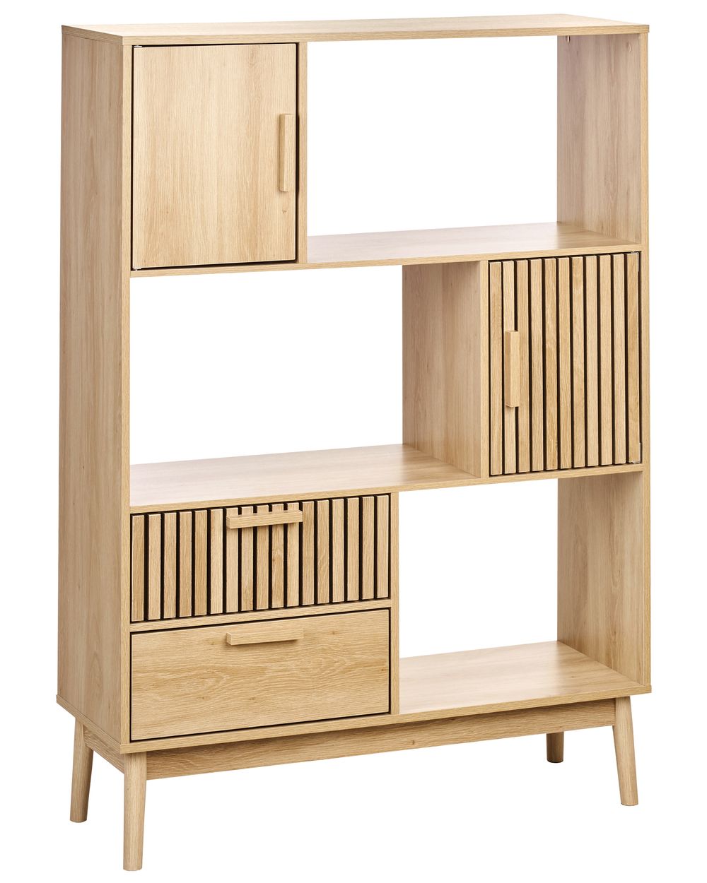 Shelving Unit LYNWOOD 140 cm Light Brown