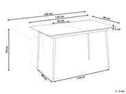 Ausziehbarer Esstisch GELANDA Grau 120/160 cm 80 cm_886396