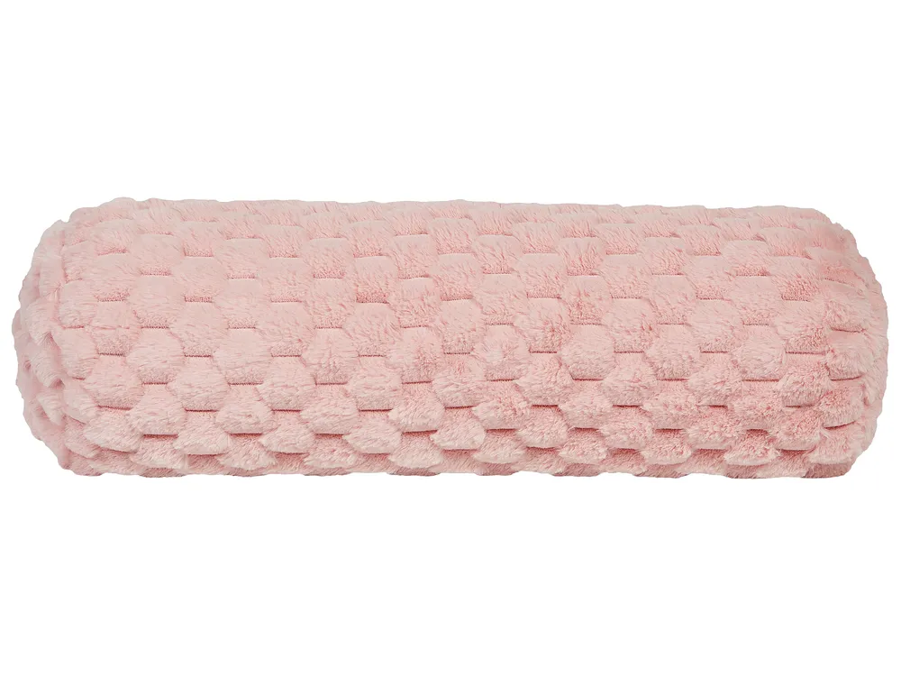 Dekokissen LINDEN 22 x 60 cm Webpelz Rosa Ohne Muster