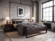 Bett mit Lattenrost Kiefernholz GIULIA 160 x 200 cm Dunkelbraun_1144967