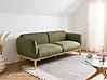 Sofa 3-Sitzer LJUNG Stoff Olivgrün
