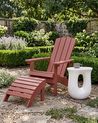 Gartenstuhl ADIRONDACK mit Fußstütze Rot