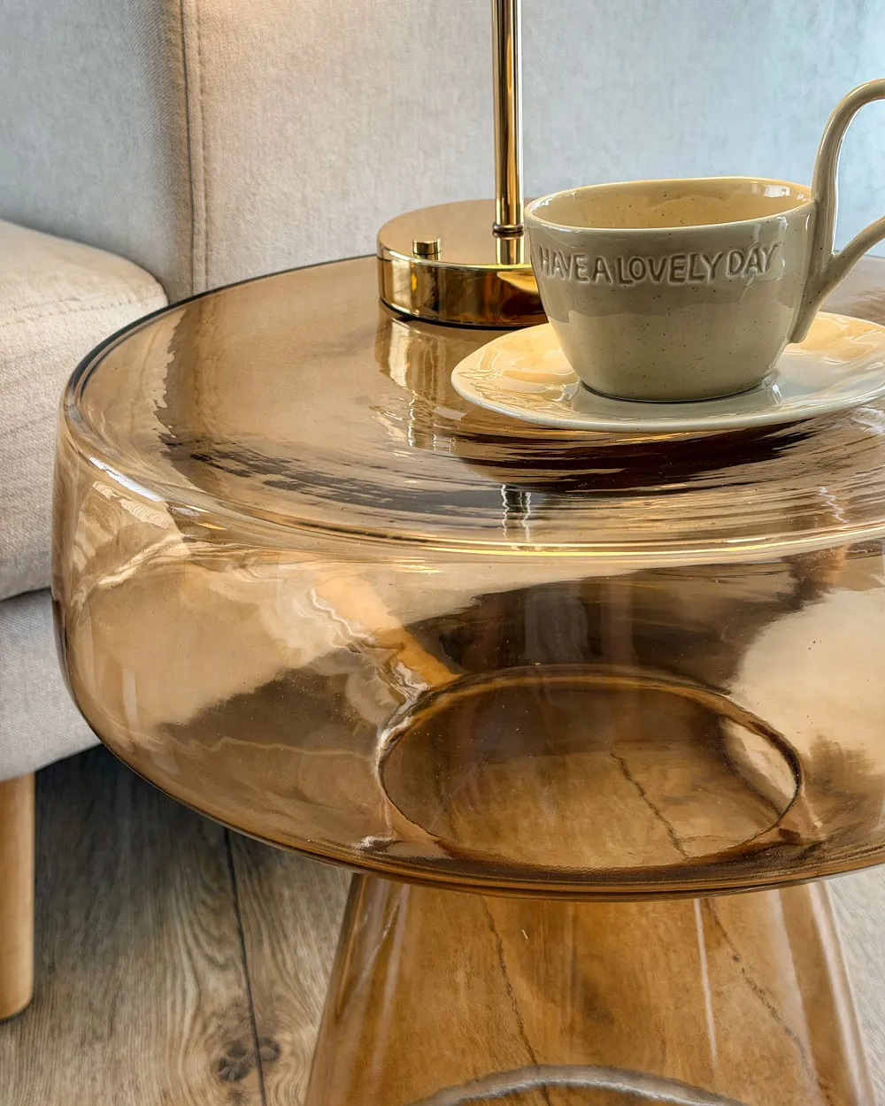 Beistelltisch LAGUNA Glas Goldbraun_1182670