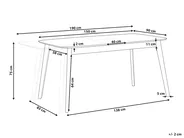 Ausziehbarer Esstisch MADOX Dunkle Walnuss 150/190 cm 90 cm_792712
